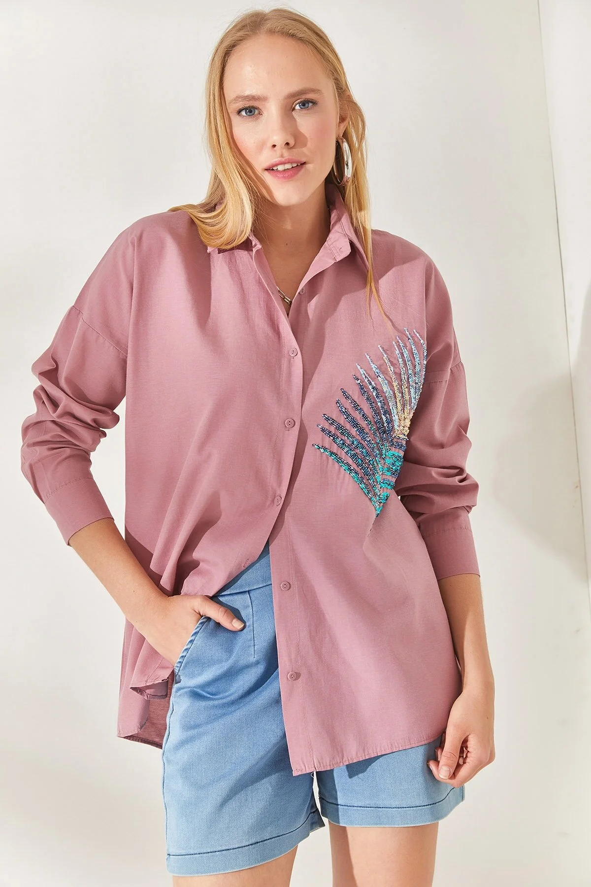 Olalook  Hemd - Rosa - Oversized