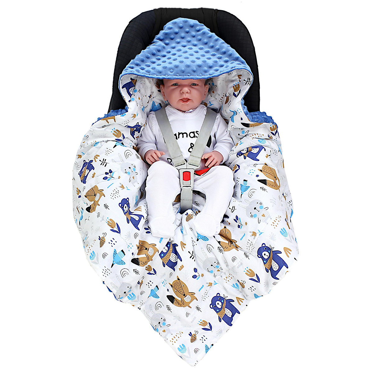 Baby Winter Einschlagdecke für Babyschale Wattiert für Kinder