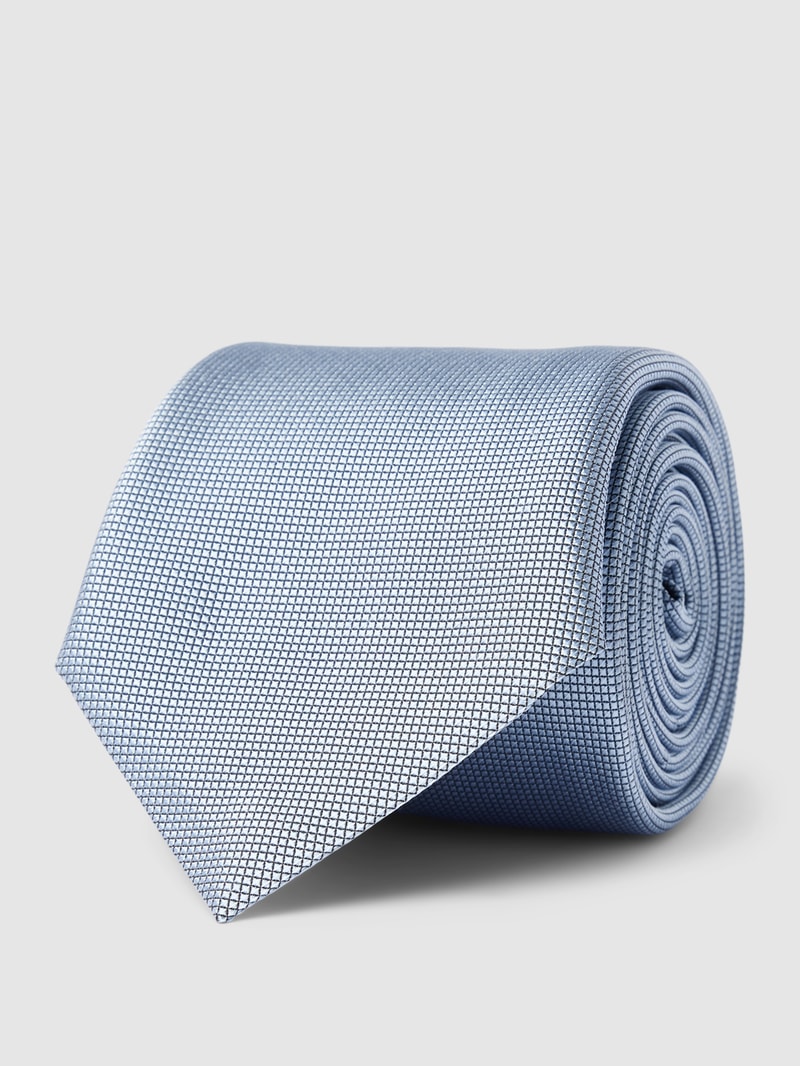 Krawatte aus Seide mit feinem Muster Modell 'Tie' in bleu