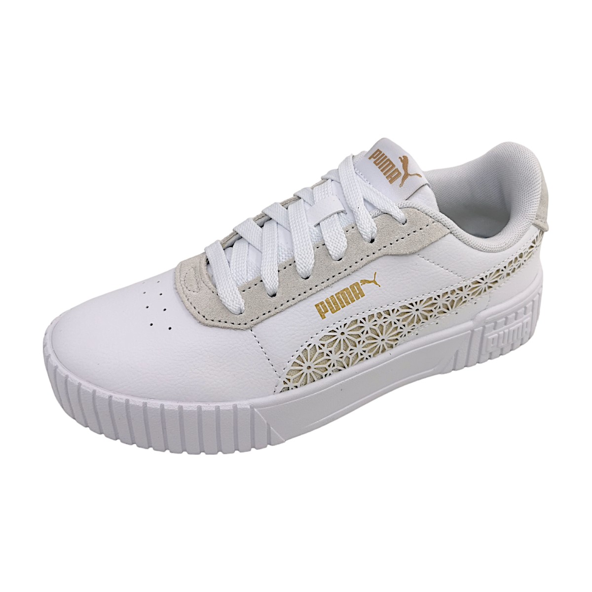Puma Carina 2.0 Laser Cut 389389-01 Weiß 01 White-Pristine-Gold