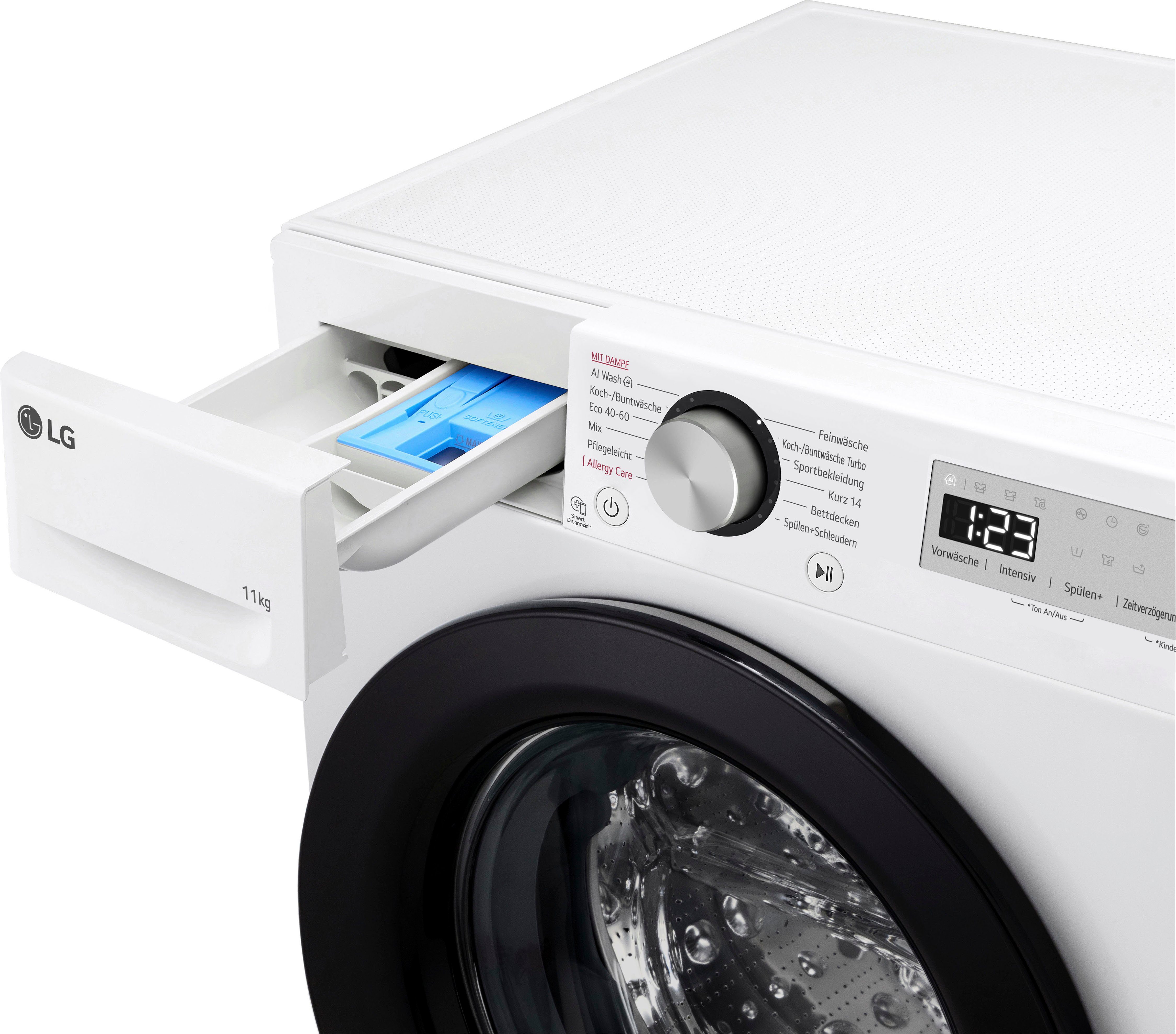 LG Waschmaschine Serie 5 F4WR4911P, 11 kg, 1400 U/min, Steam-Funktion, 4 Jahre Garantie inklusive