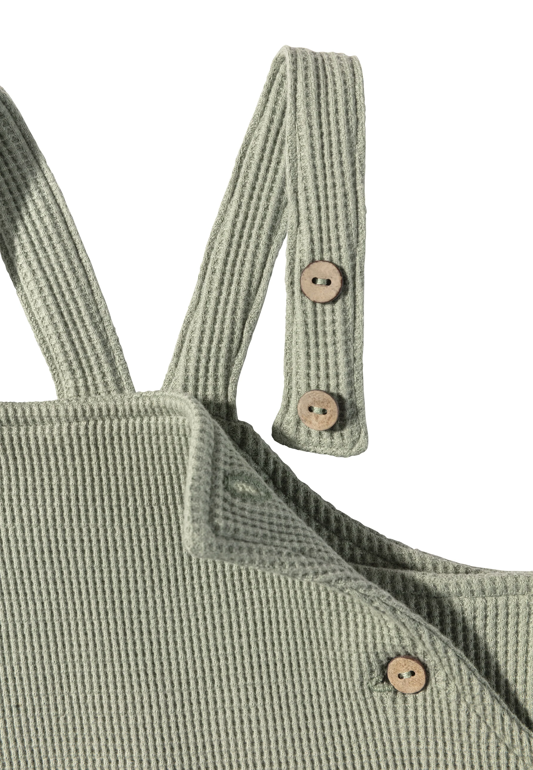 Set Latzhose + Body Hase Happy in steingrün
