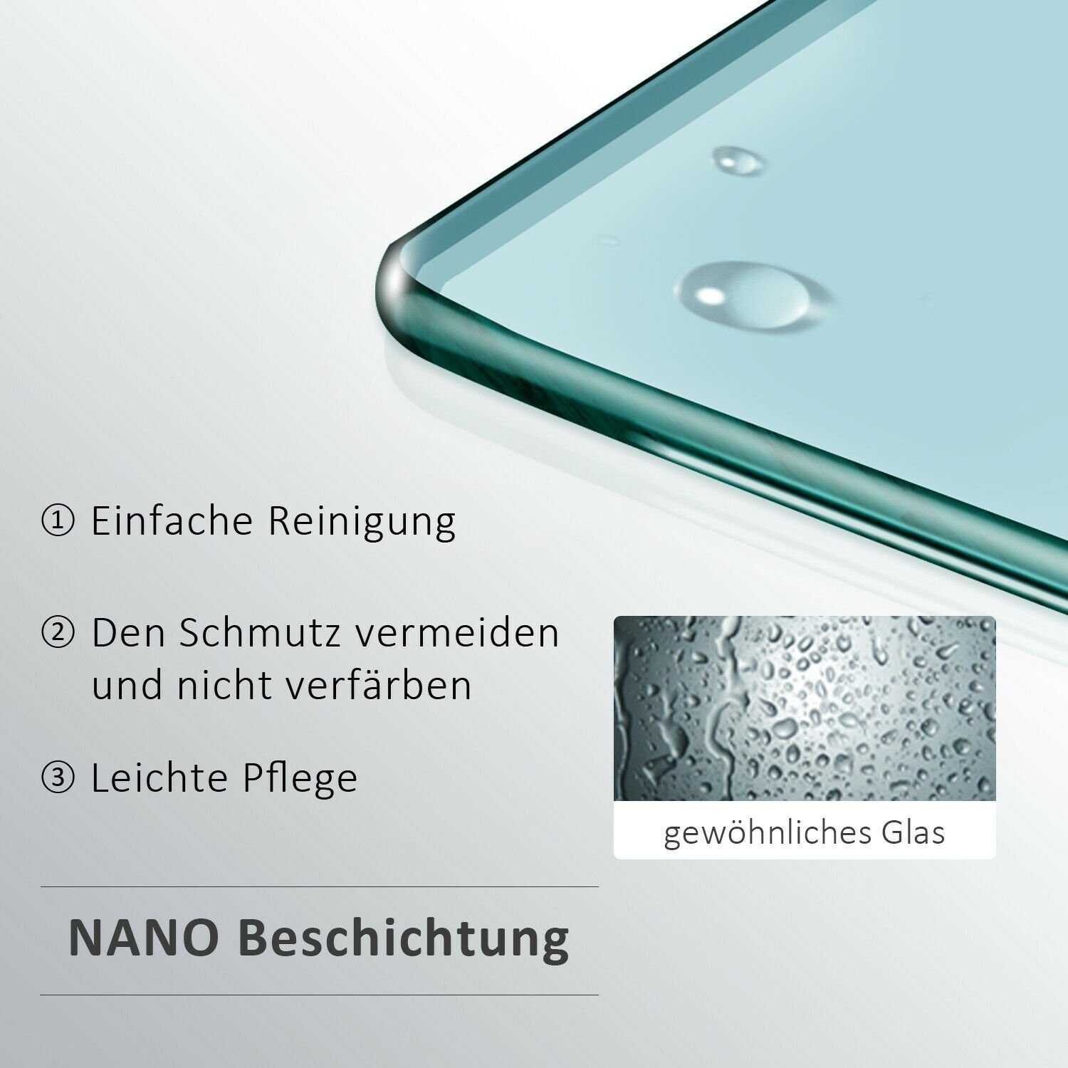 SONNI Badewannenaufsatz Badewannenaufsatz Faltbar, mit Seitenwand, Nano, Badewannenfaltwand, Duschabtrennung, Faltwand, Komfort, 120x140 cm, Einscheibensicherheitsglas mit Nano Beschichtung, 120x140 cm, für Badezimmer, faltbar