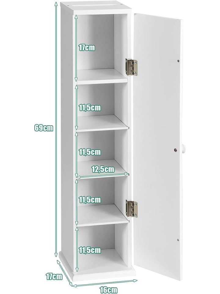 COSTWAY Toilettenpapier Schrank in Weiß günstig kaufen onesize