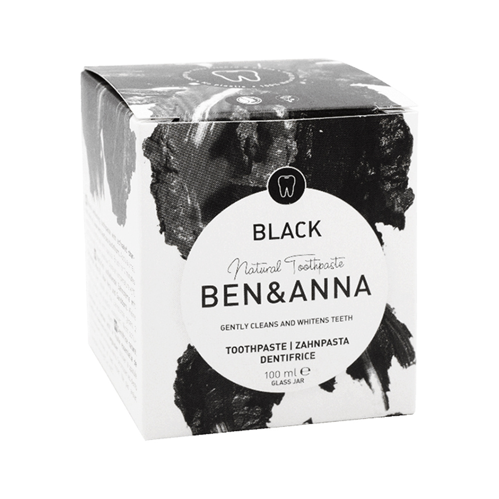 ben & anna Charbon Black - Sans Fluor Dentifrice naturel en pot