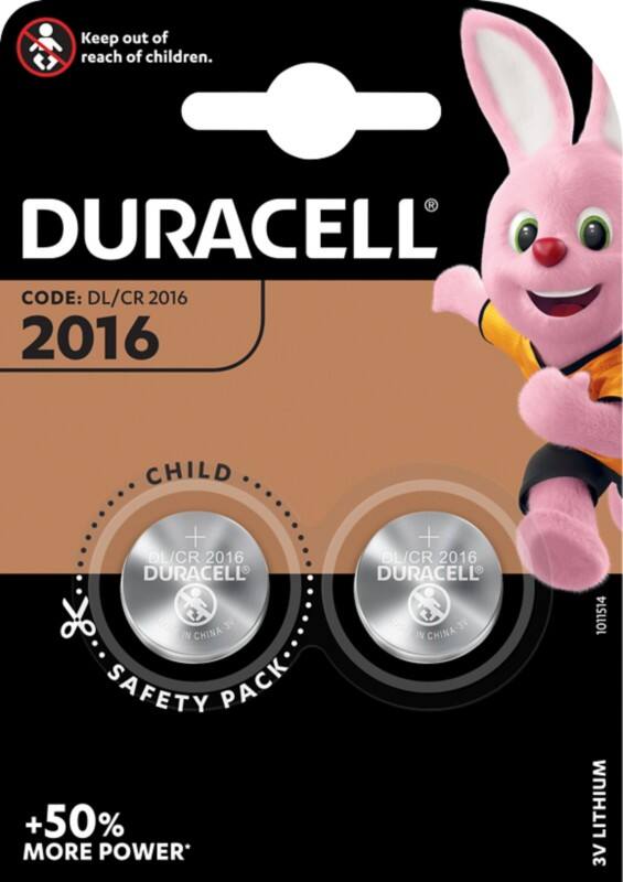 Duracell Knopfzellen CR2016 3 V Lithium 2 Stück