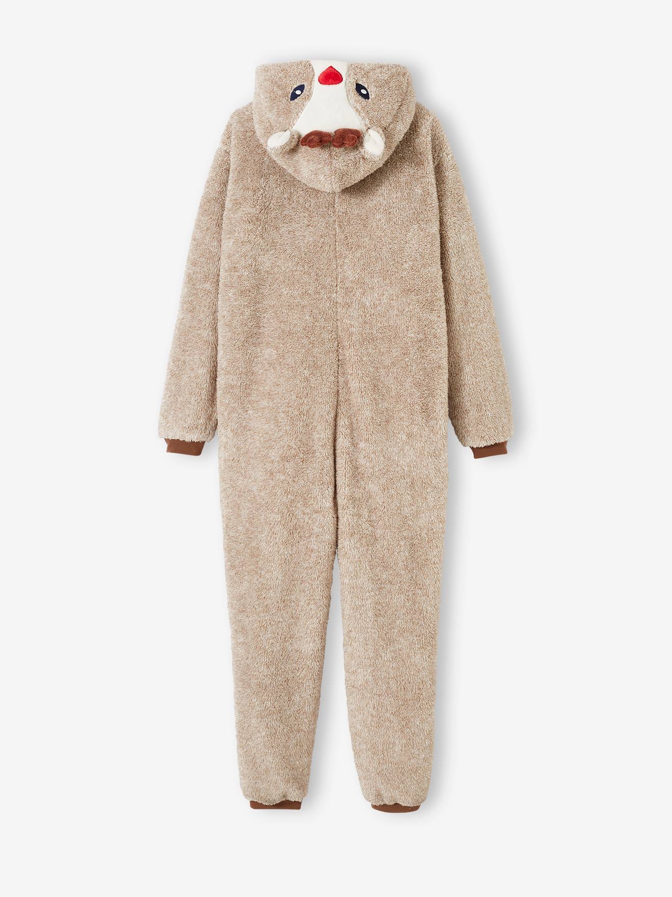 Vertbaudet Kinder & Eltern Weihnachts-Onesie Capsule Collection FAMILIE - beige meliert