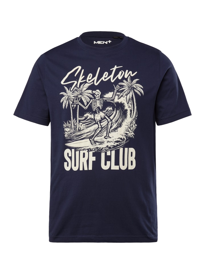 Men Plus Kurzarm T-Shirt in marine günstig kaufen