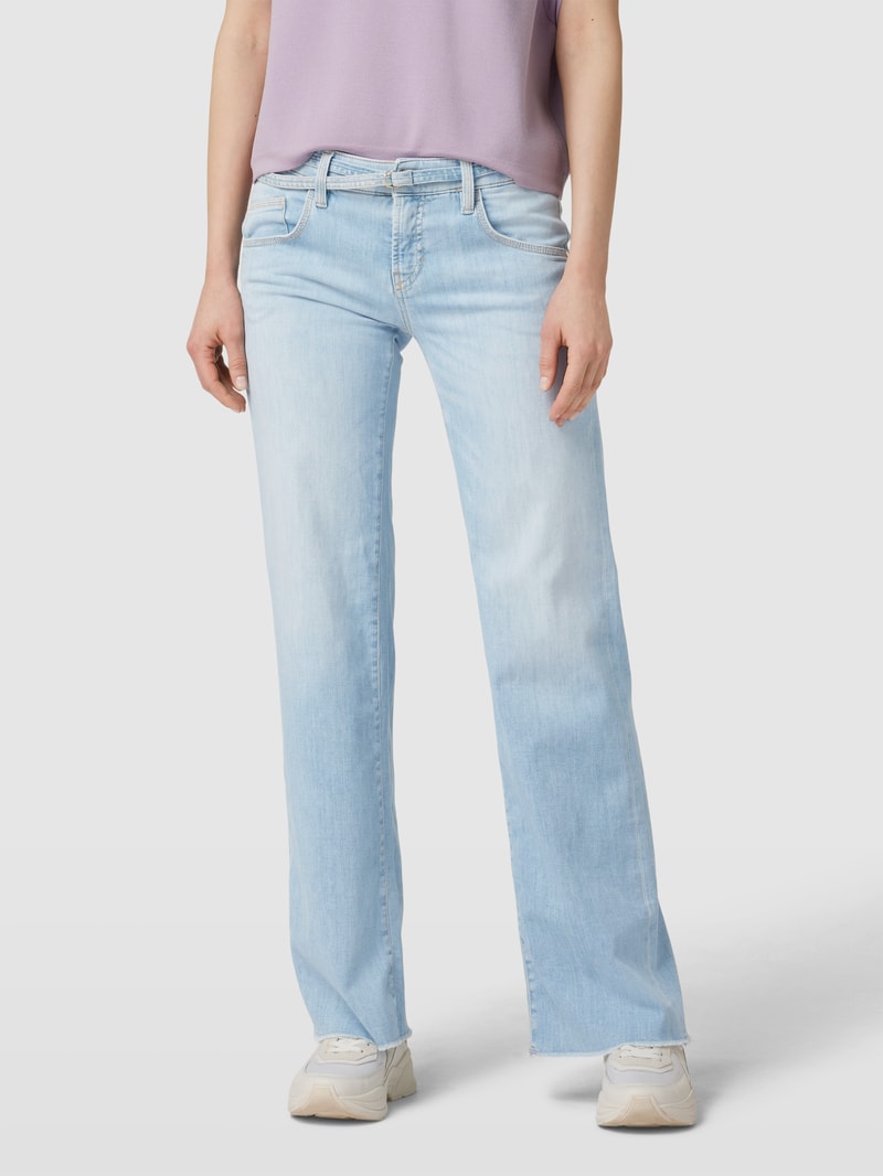 Jeans mit Gürtel Modell 'TESS' in hellblau