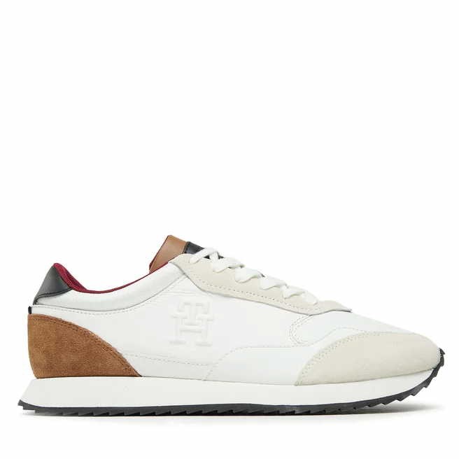 TOMMY HILFIGER Sneaker weiss Sneakers Runner Evo Lth Mix, white YBS