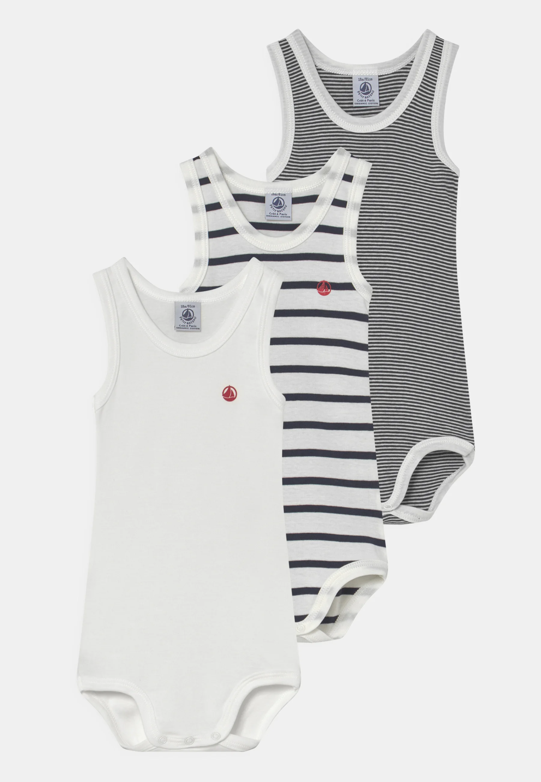 Petit Bateau 3 PACK UNISEX - Body