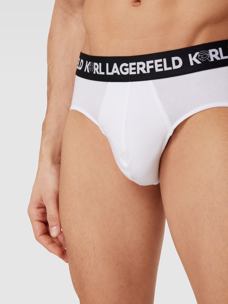 Slip mit Logo-Bund im 3er-Pack Modell 'IKONIK 2.0' in schwarz
