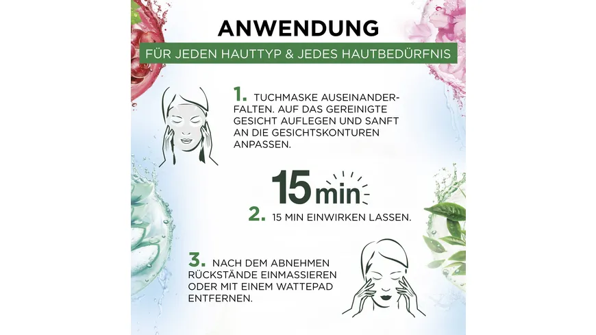 Garnier SkinActive Tuchmasken-Set Feuchtigkeits-Boost für deine Haut