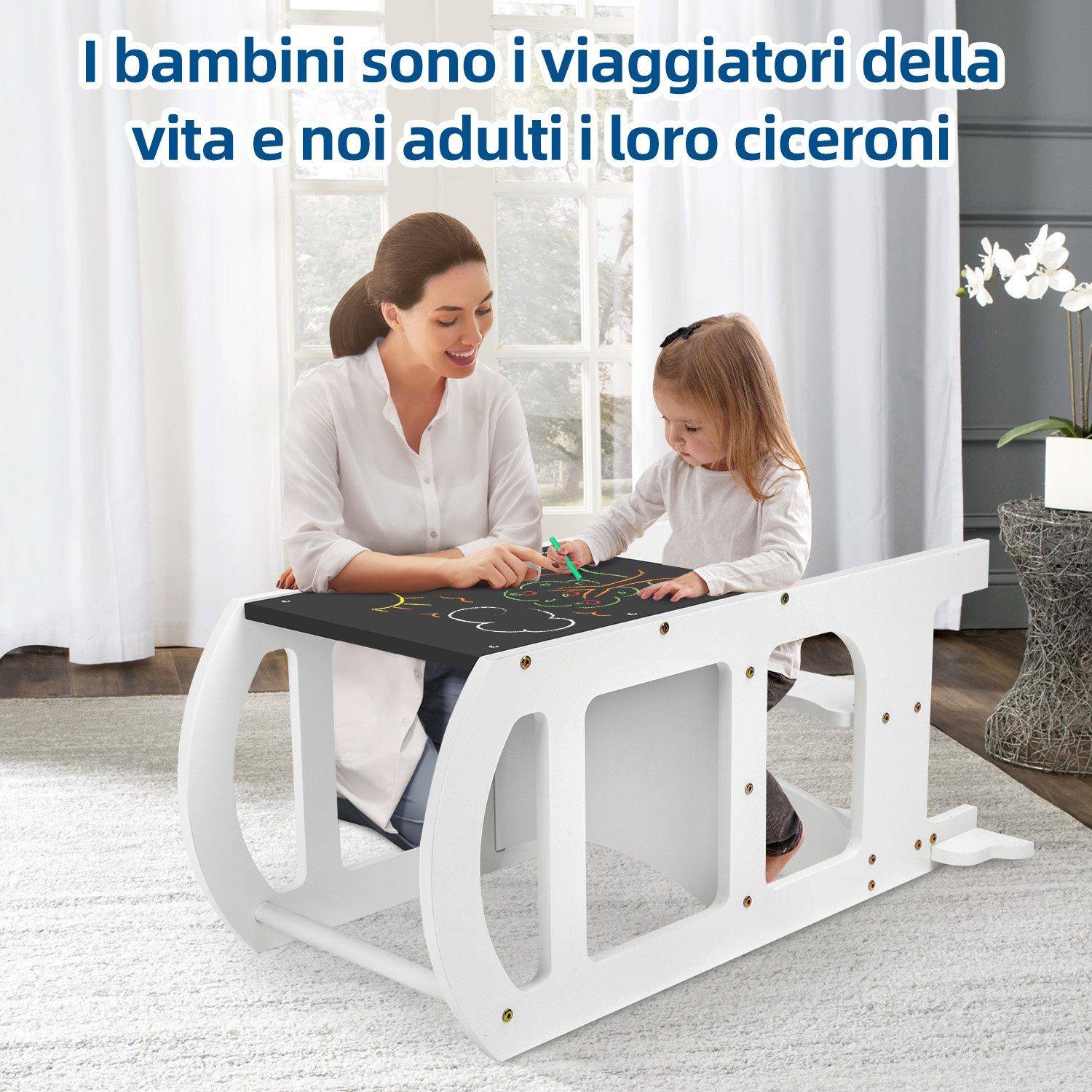 Ezebaby Stehhilfe Lernturm Für Kinder 1+ Tritthocker Lernstuhl Kinderhocker