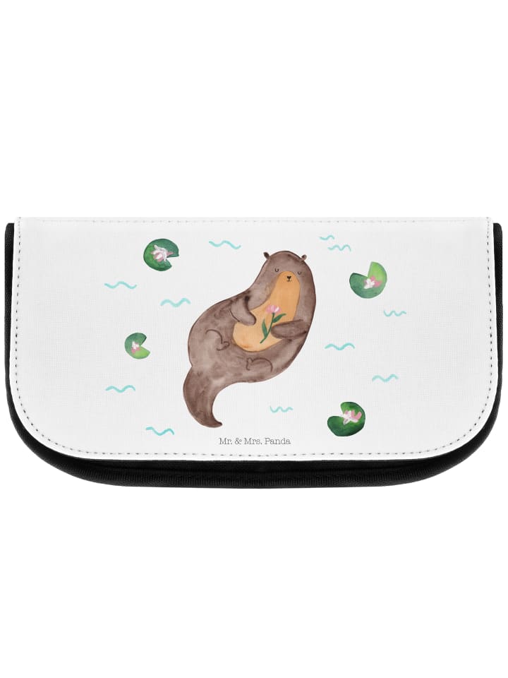 Mr. & Mrs. Panda Kosmetiktasche Otter Seerose ohne Spruch in Weiß günstig kaufen onesize