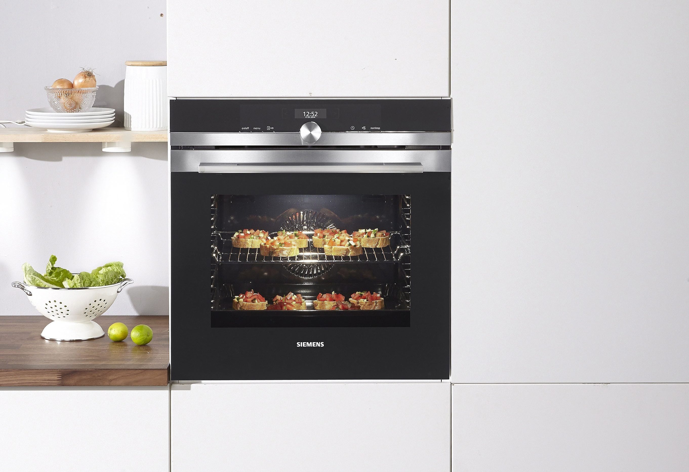 SIEMENS Pyrolyse Backofen iQ700 HB672GBS1, Pyrolyse-Selbstreinigung, mit Pizzastufe