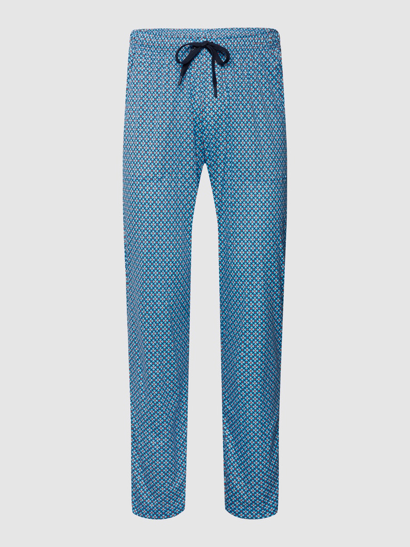 Pyjama-Hose mit Allover-Muster Modell 'REMIX' in türkis