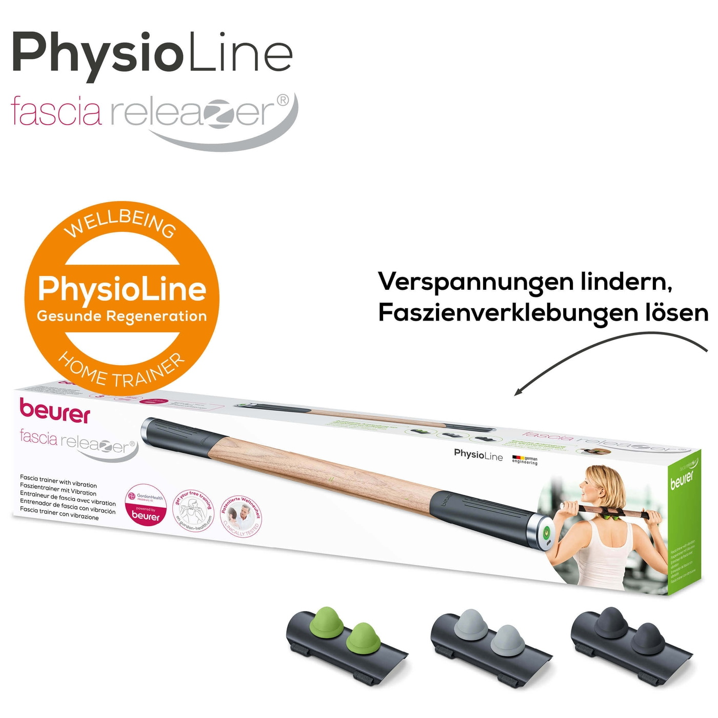 Beurer Faszien-Massagegerät fascia releaZer® und deep releaZer®-Das Faszien-Massagerät löst Faszienverklebungen & verjüngt das Muskel-Gewebe