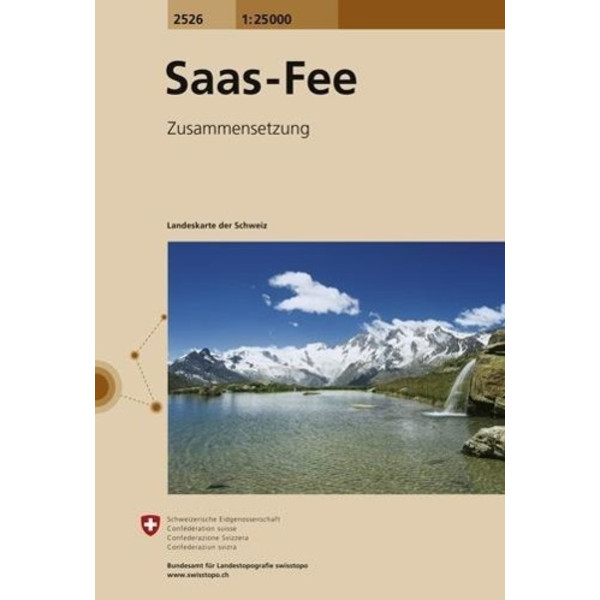 Swisstopo 1 : 25 000 Saas Fee - Wanderkarte