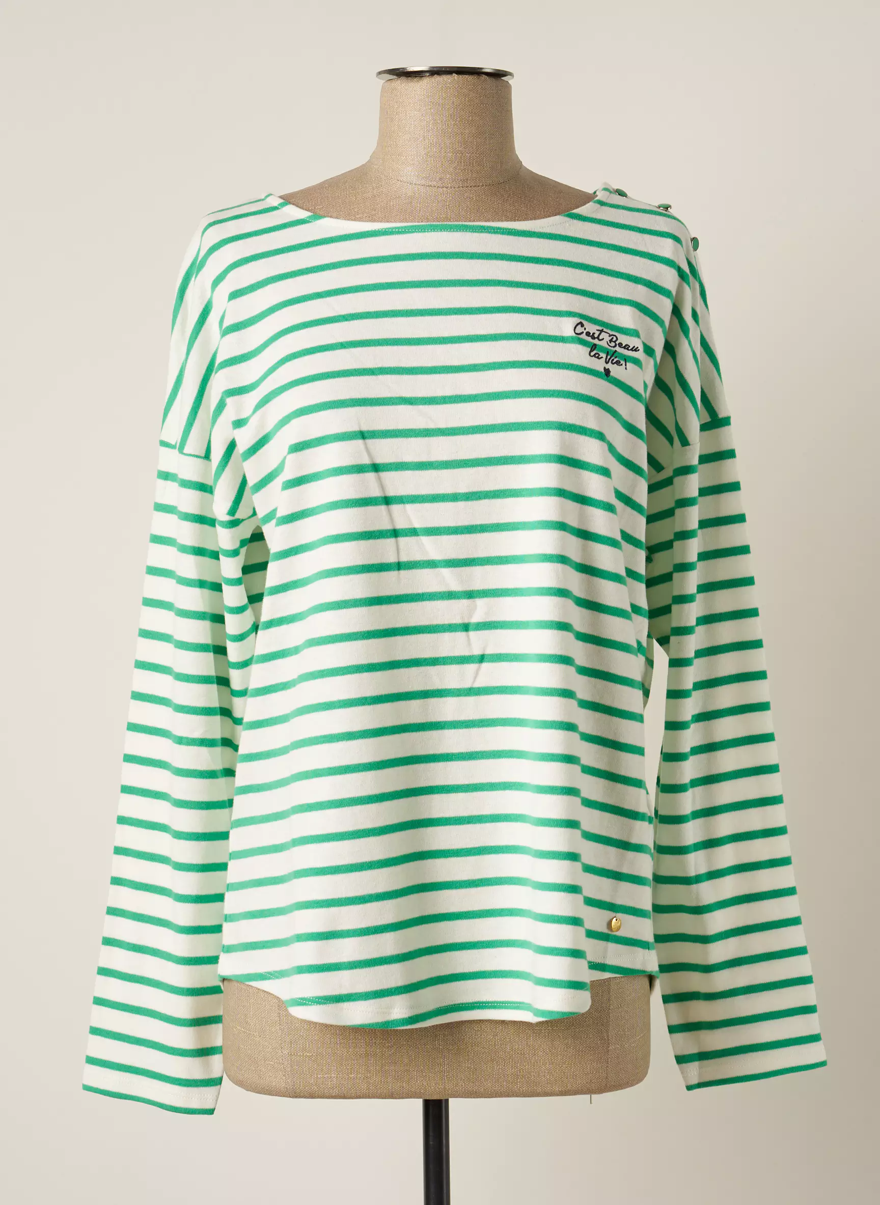 C Est Beau La Vie Tshirts Femme couleur vert