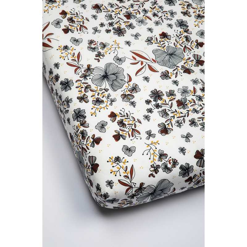 Drap housse en Coton Bio Flora 1 personne