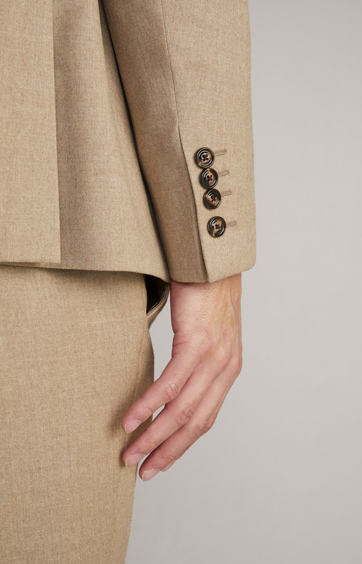 Flanell-Anzug Haspar-Bloom in Beige meliert