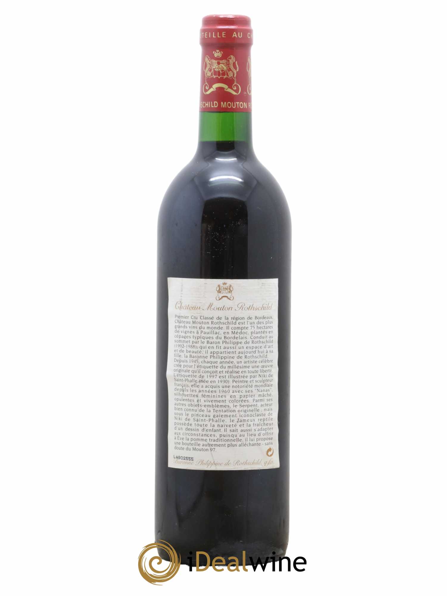 Château Mouton Rothschild 1er Grand Cru Classé  1997 - Lot de 1 Bouteille