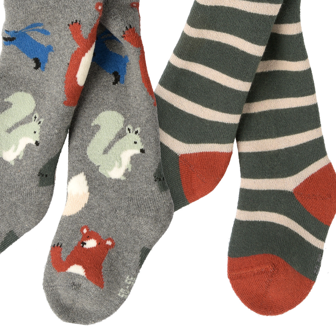 2 Newborn Frottee-Strumpfhosen im Set