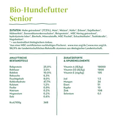 Yarrah Bio Senior Huhn