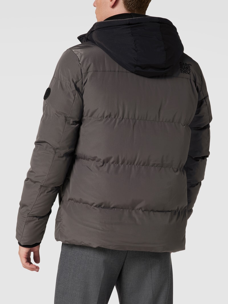 Steppjacke mit Label-Detail Modell 'Brentham' in anthrazit