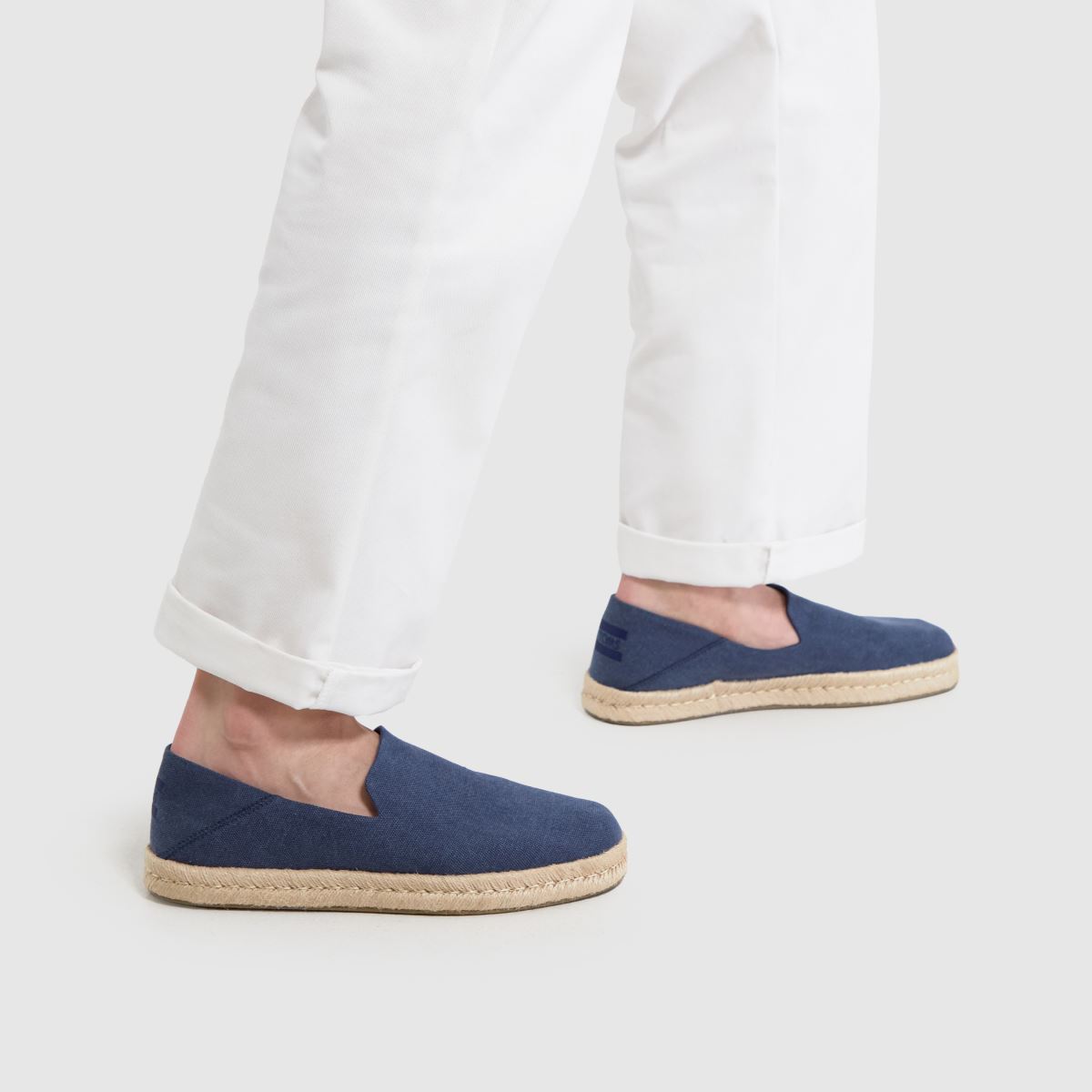 Mokasíny TOMS Santiago s rope loafers v tmavě modré barvě