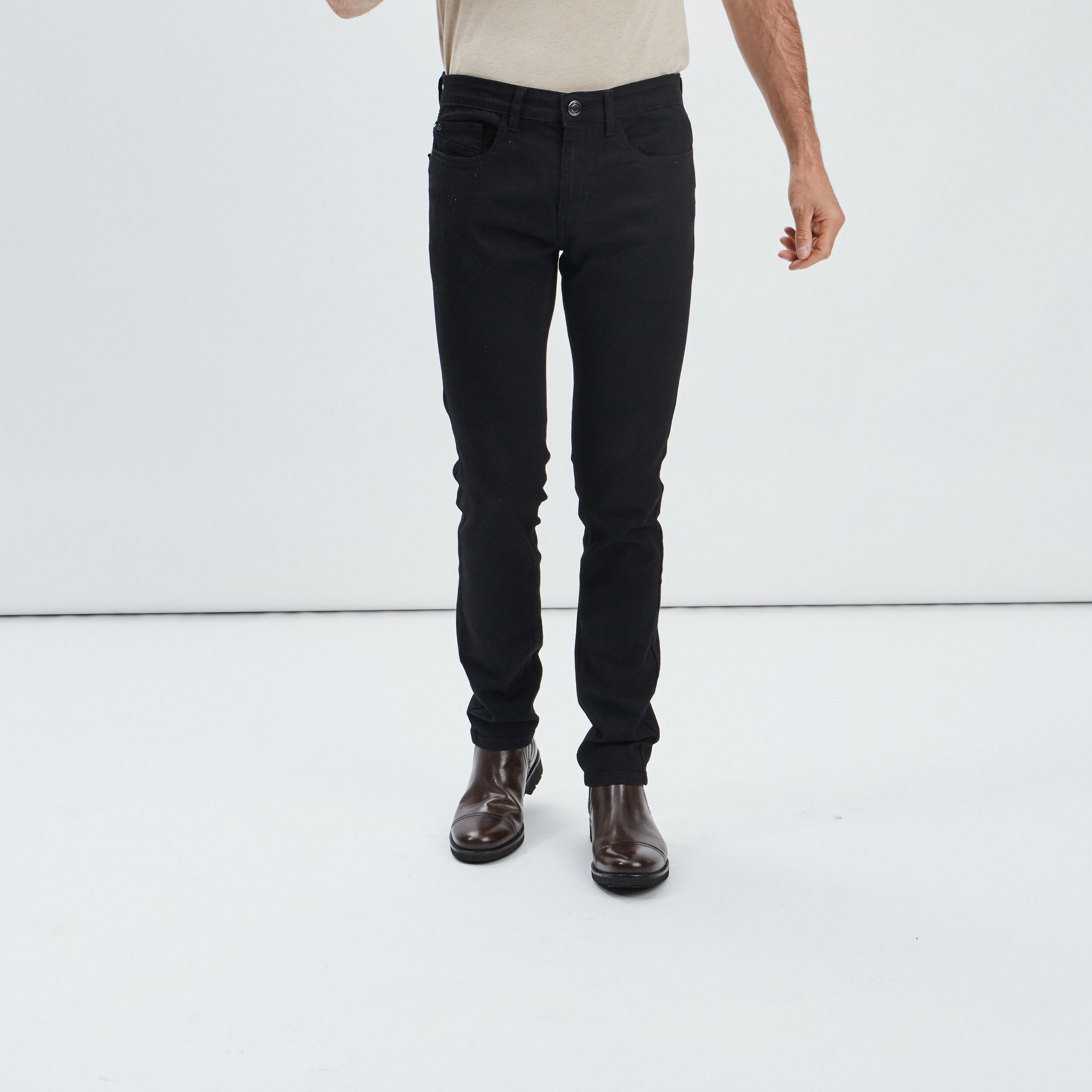 Jeans coupe skinny noir homme | La Halle