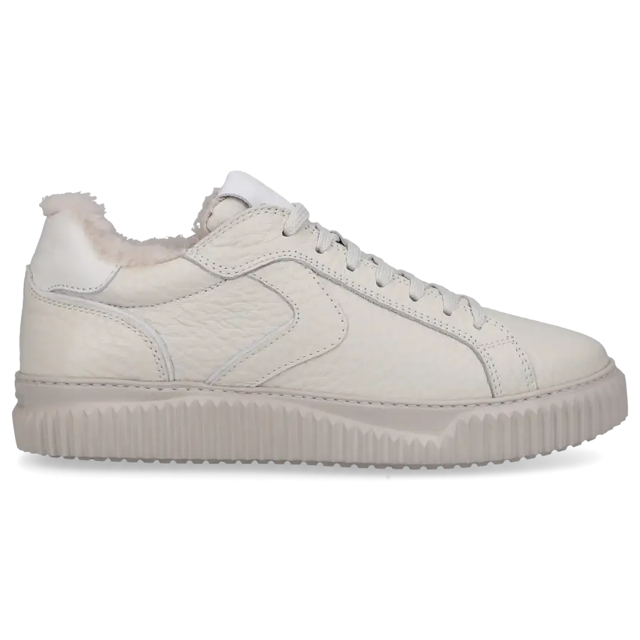 VOILE BLANCHE - Sneaker low LIPARI FUR Nubukleder - beige