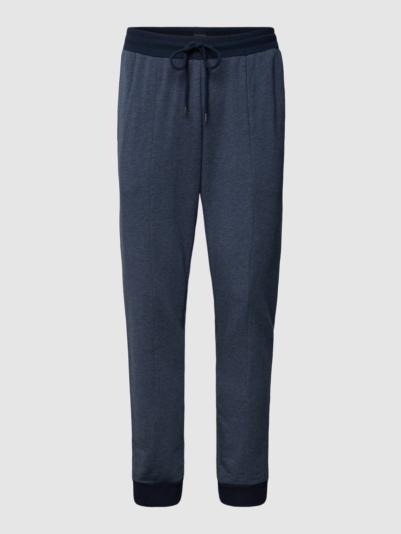 Sweatpants in melierter Optik Modell 'Mix + Relax' in marineblau
