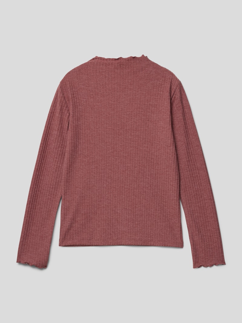 Longsleeve im strukturierten Design Modell 'NELLA' in aubergine