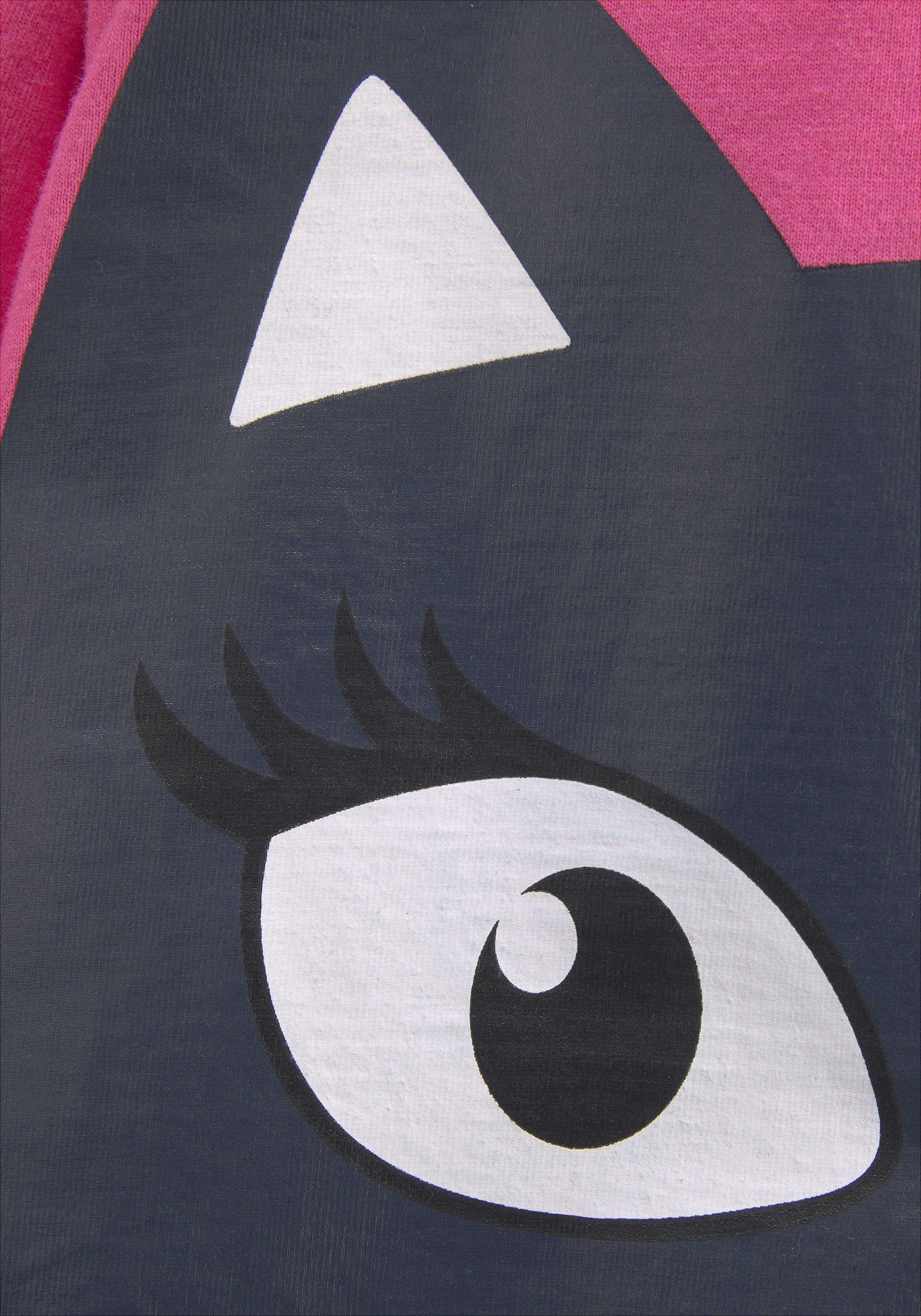 KIDSWORLD Longshirt (2-tlg., 2er-Pack) mit großem Print und schönen Streifen