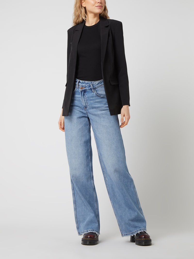 Blazer mit Reverskragen Modell 'Bossy' in schwarz
