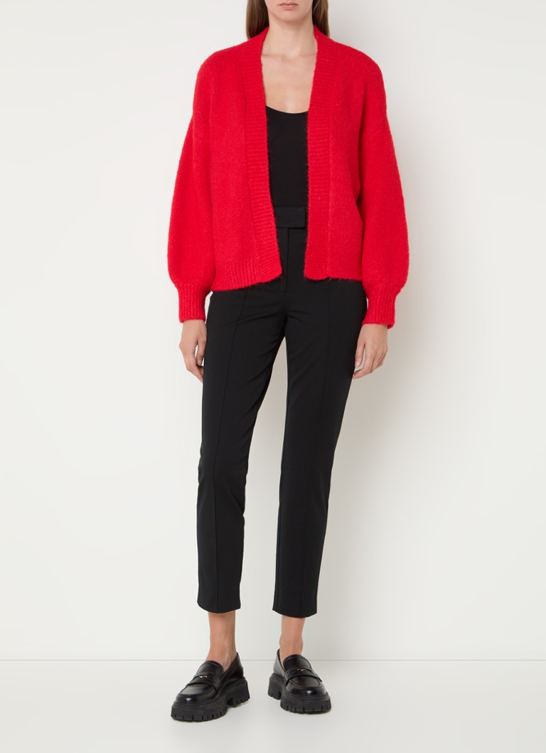Gilet Summum in maglia fine con stampa pantera in misto lana