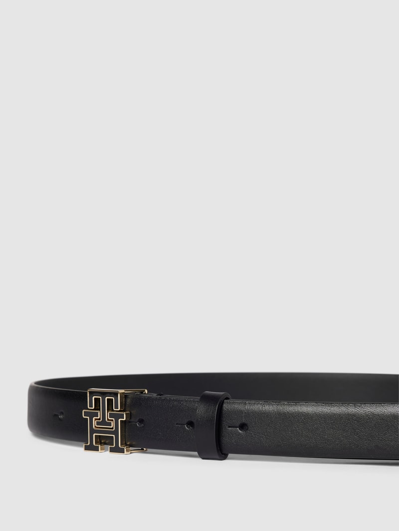 Ledergürtel mit Label-Details Modell 'LOGO 2.5' in schwarz