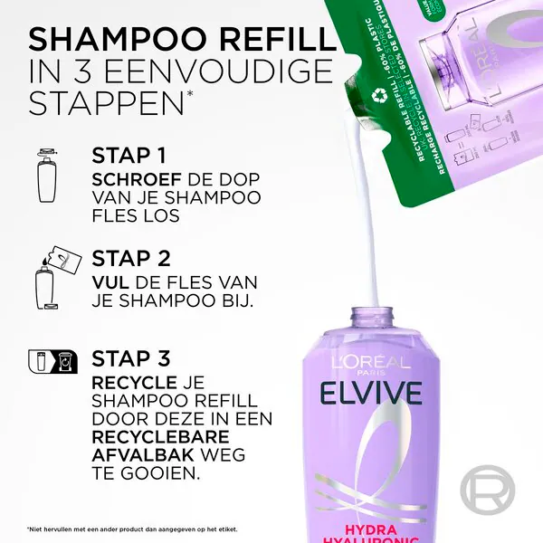 L'Oréal Paris Elvive Hydra Hyaluronic sampon utántöltő 250ml