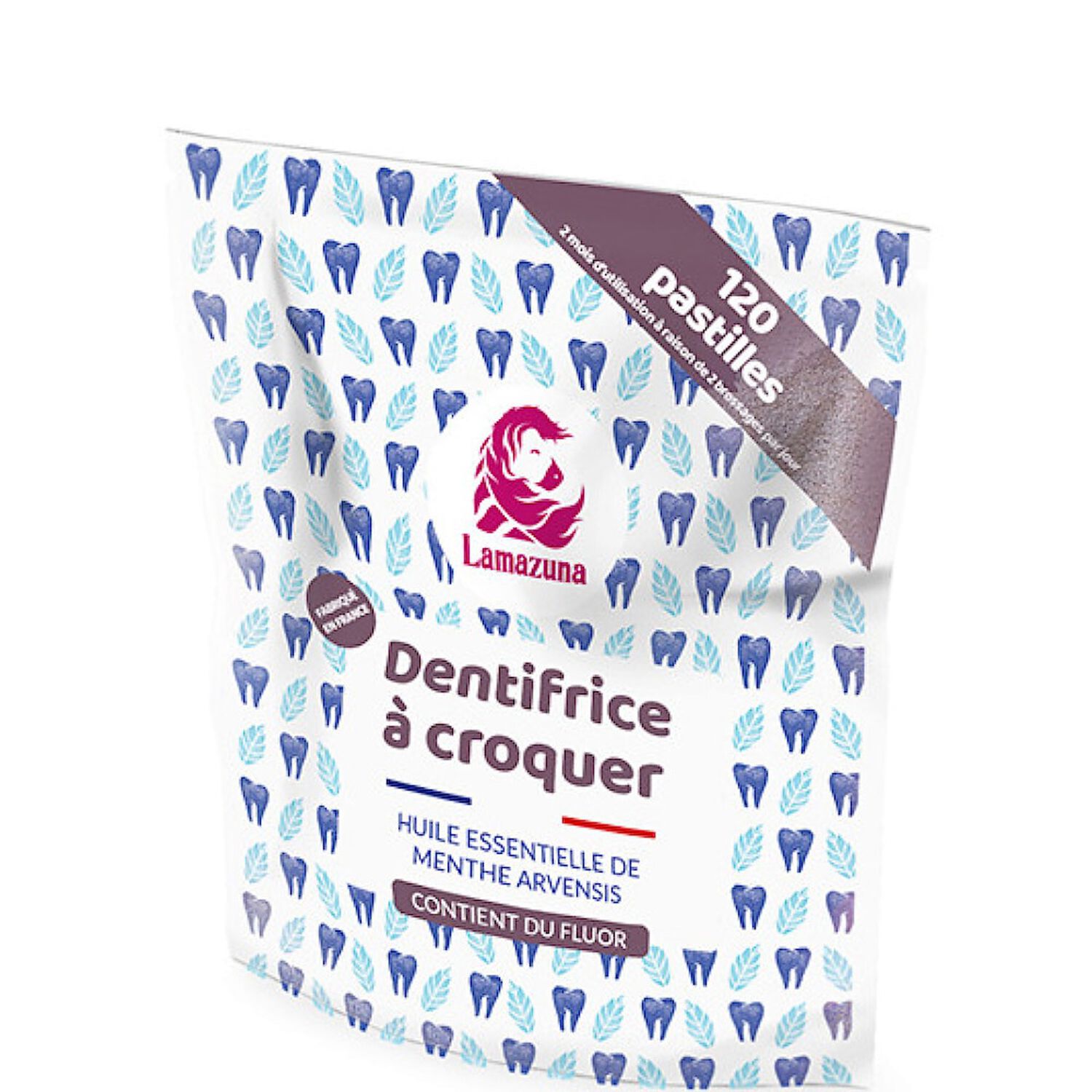 Lamazuna Dentifrice à Croquer Menthe Arvensis 120 Pastilles