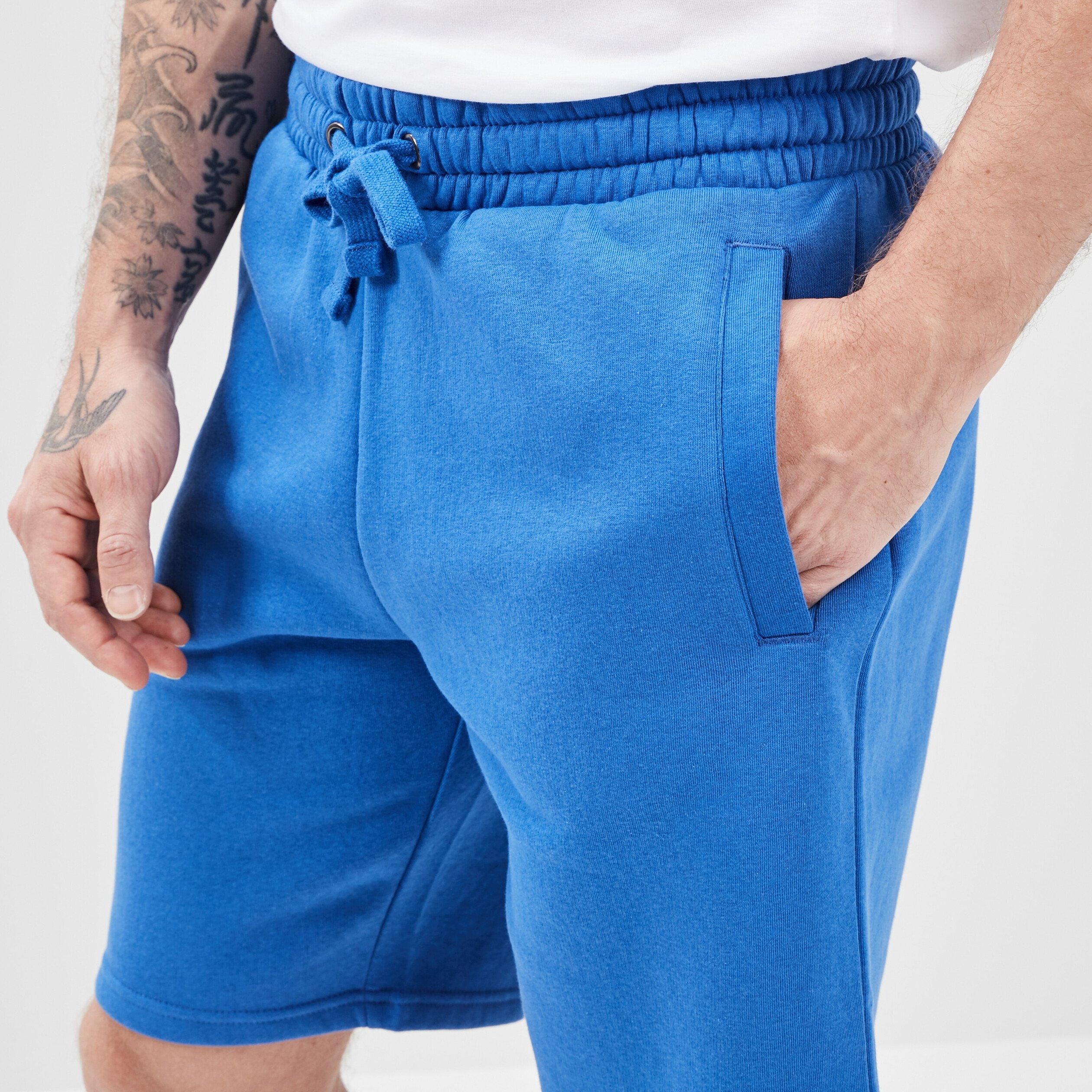 Short molletonné droit bleu roi homme | La Halle
