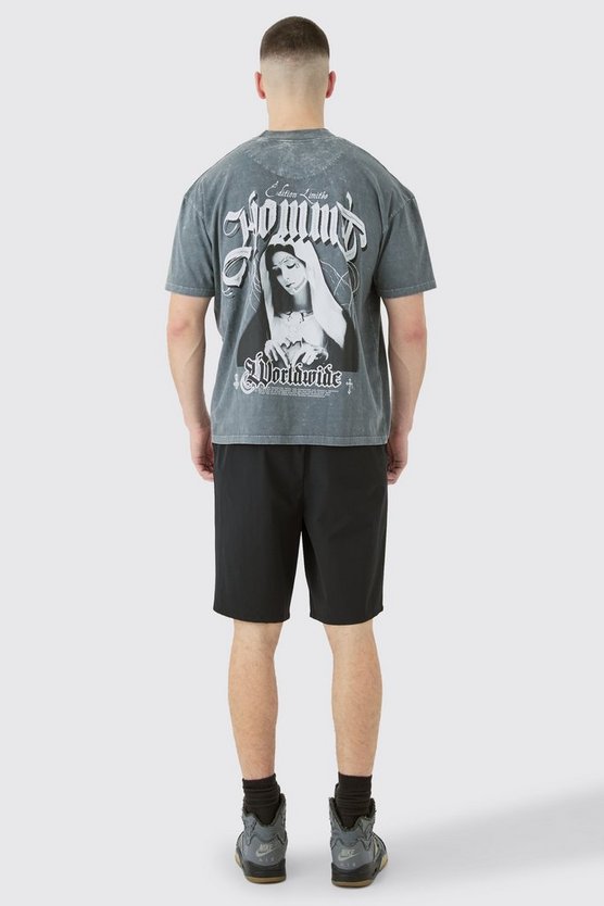Tall Nylon-Shorts mit elastischem Bund