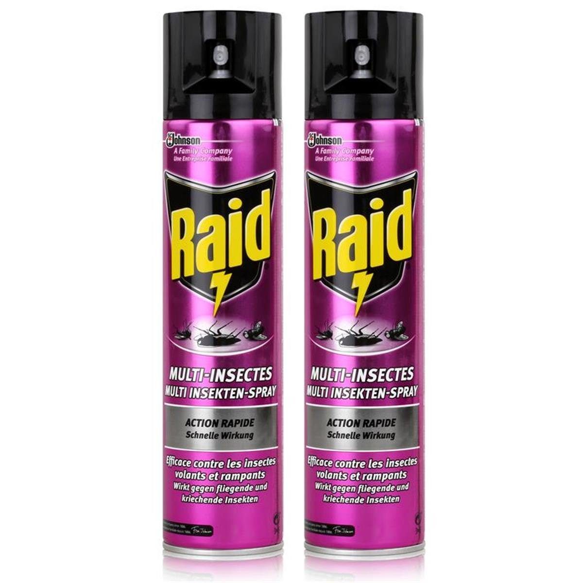Raid Insektenfalle 2x Raid Multi Insekten-Spray Frischer Duft 400 ml - Wirkt sicher und s