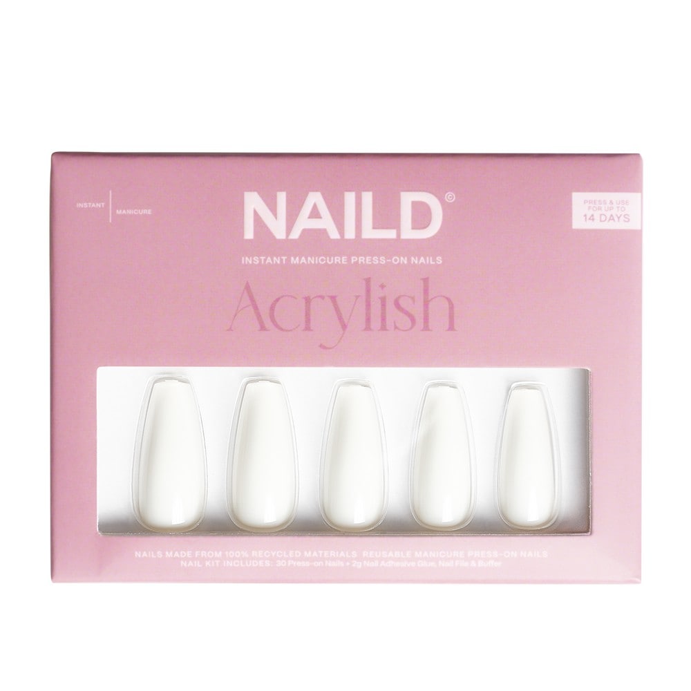 White Acrylish Extra Long