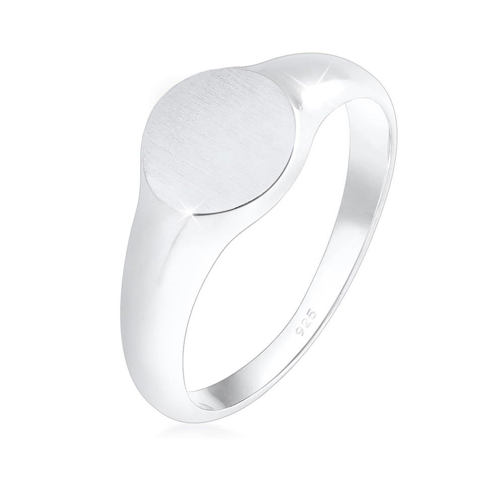 Elli Elli Bague Terne Ovale Geo Base 925 Argent Bague