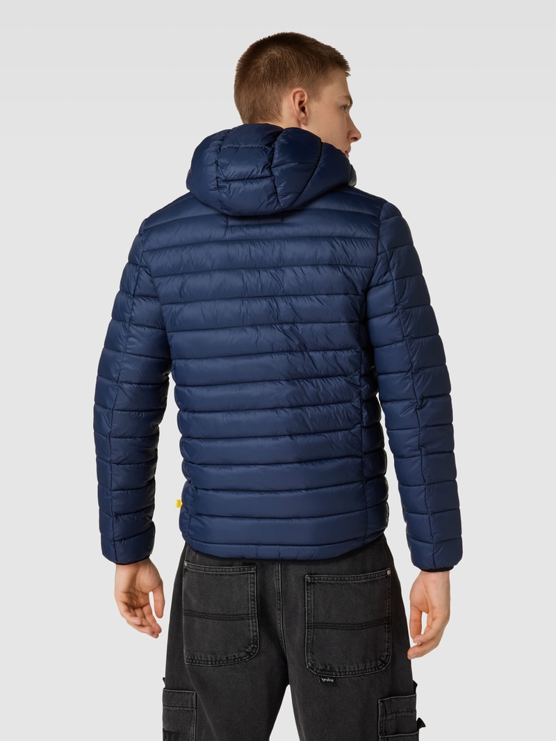 Steppjacke mit Kapuze in dunkelblau