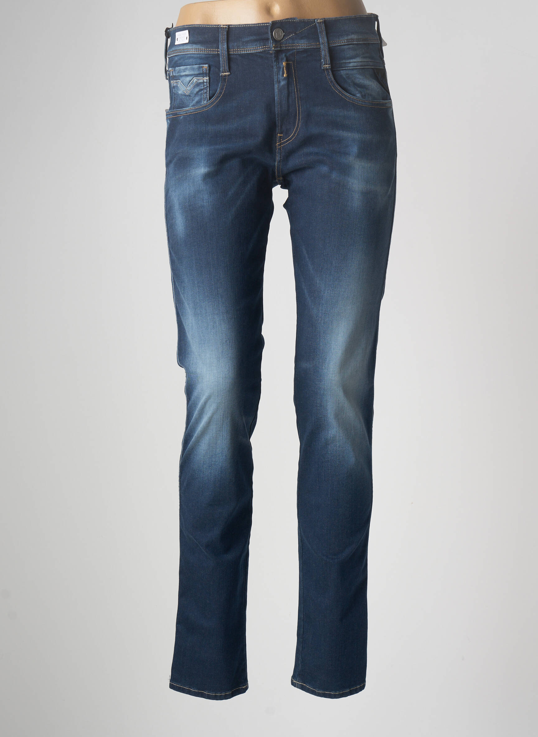 Replay Jeans Coupe Slim Femme couleur bleu