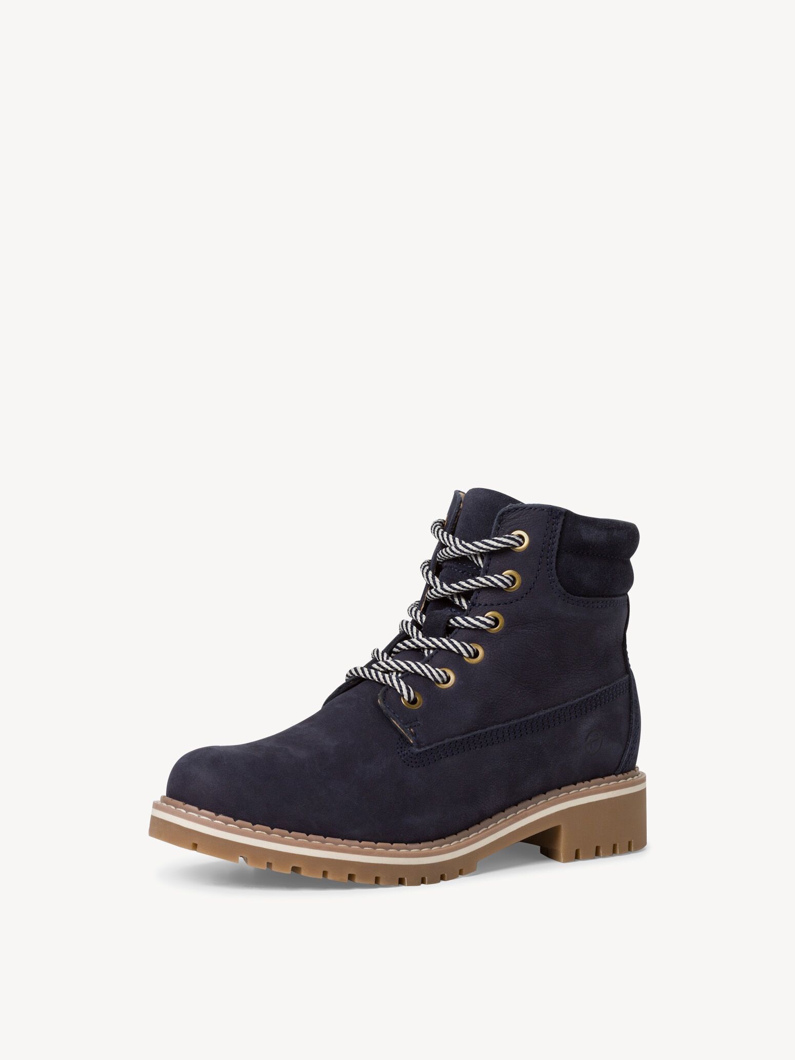Bottine en cuir - bleu doublure chaude