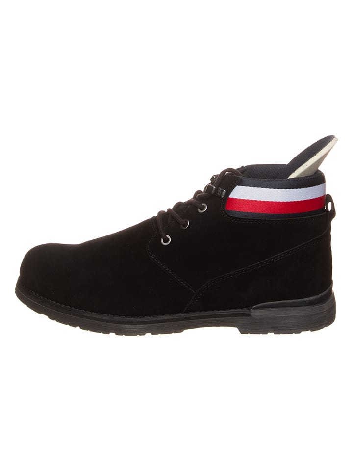 Tommy Hilfiger Shoes Leder-Boots in Schwarz günstig kaufen